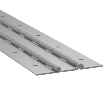 Heavy Duty Zinc Plated Steel Double Piano Hinge - 76.3mm Wide